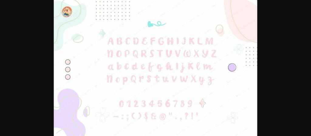 Flower Heart Font Poster 6