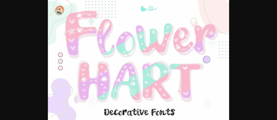 Flower Heart Font Poster 11