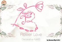 Flower Love Font Poster 1