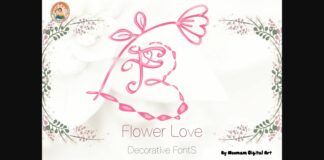 Flower Love Font Poster 1