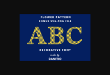 Flower Pattern Font Poster 1