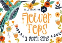 Flower Tops Font Poster 1