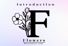 Flowers Font Flowers Font Poster 1