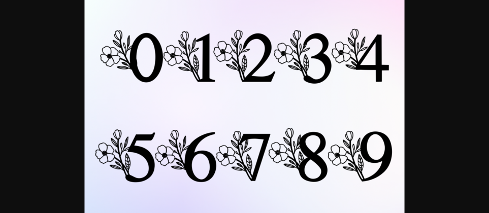 Flowers Font Poster 8