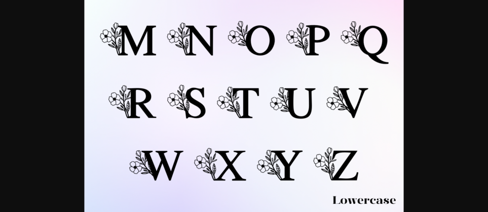 Flowers Font Poster 7