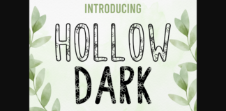 Flowers Hollow Dark Font Poster 1