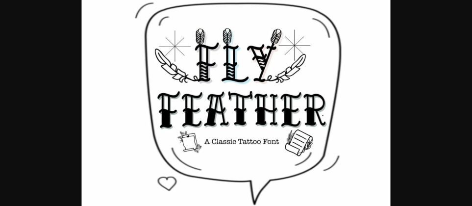 Fly Feather Font Poster 3