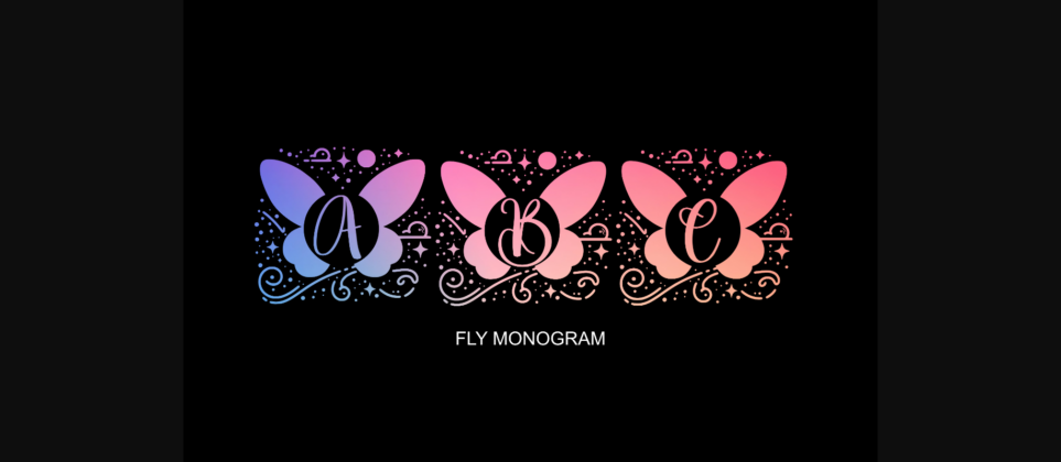 Fly Monogram Font Poster 3