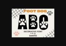 Foot Dog Font Poster 1