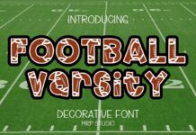 Football Varsity Font Poster 1