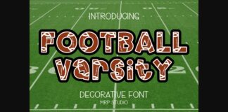 Football Varsity Font Poster 1