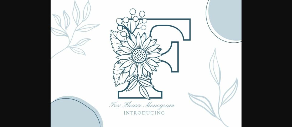 Fox Flower Monogram Font Poster 3