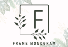 Frame Monogram Font Poster 1