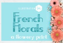 French Florals Font Poster 1