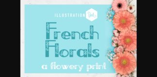 French Florals Font Poster 1