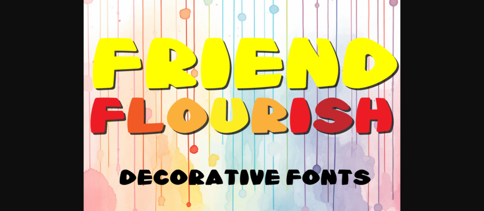 Friendship Flourish Font Poster 3