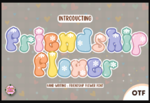 Friendship Flower Font Poster 1