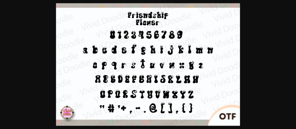 Friendship Flower Font Poster 4