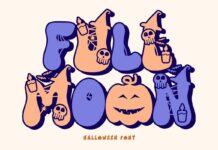 Full Moon Font Poster 1