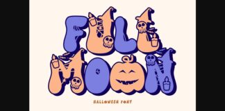 Full Moon Font Poster 1