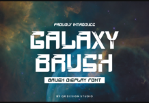 Galaxy Brush Font Poster 1