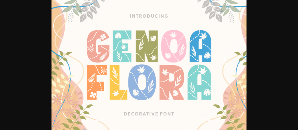 Genoa Flora Font Poster 1