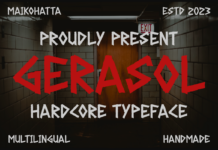 Gerasol - Hardcore Font Poster 1