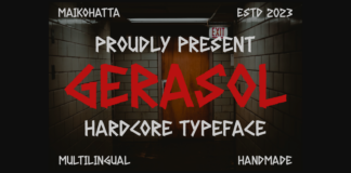 Gerasol - Hardcore Font Poster 1