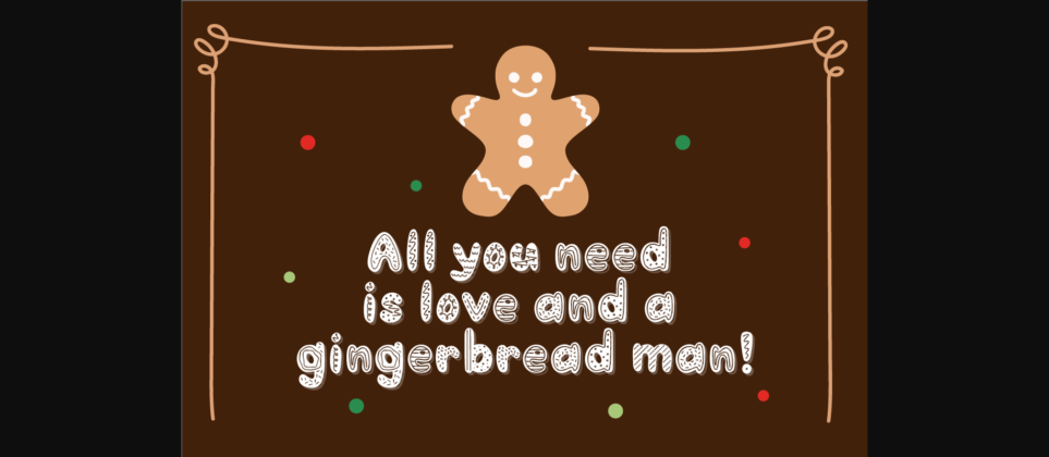 Gingerbread Font Poster 4