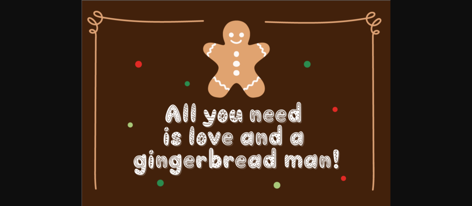 Gingerbread Font Poster 2