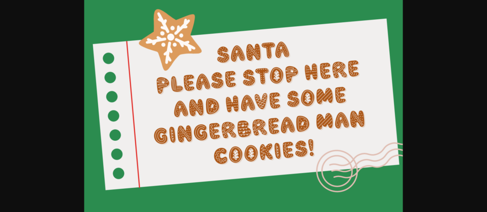 Gingerbread Font Poster 6
