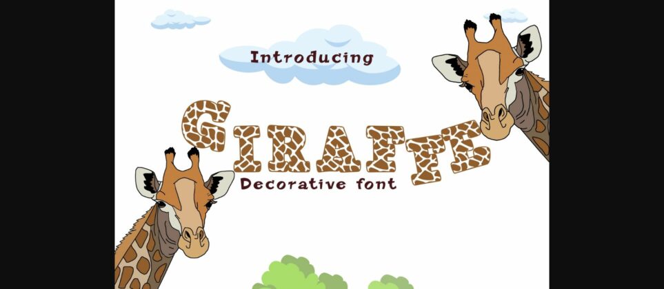 Giraffe Font Poster 3