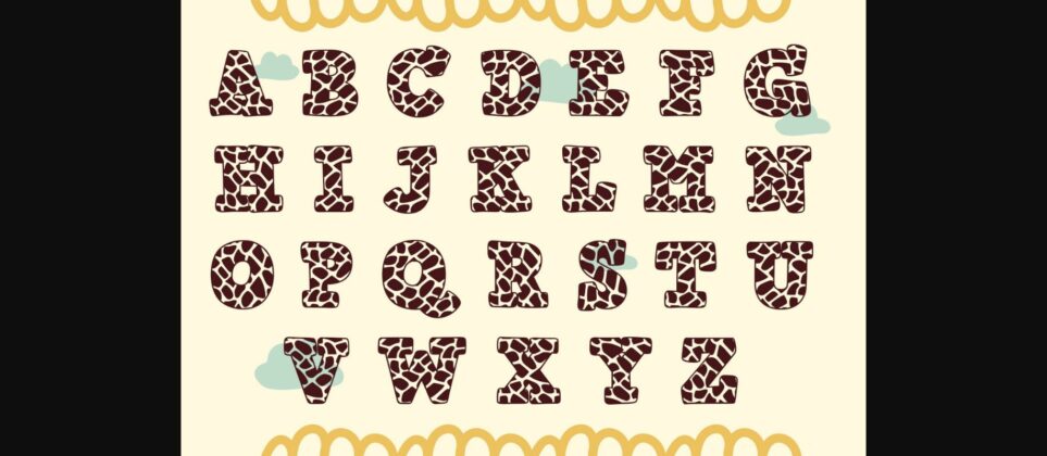 Giraffe Font Poster 6