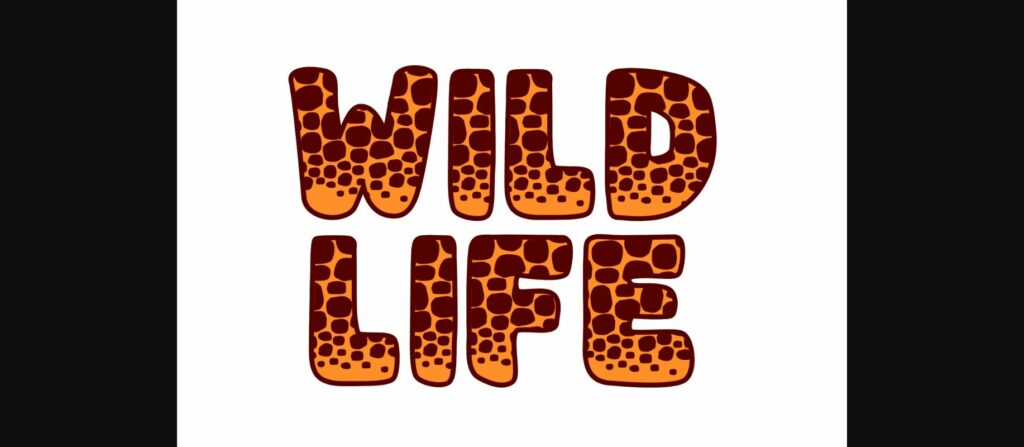 Giraffe Font Poster 4