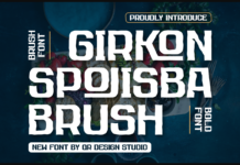 Girkon Spojisba Brush Font Poster 1