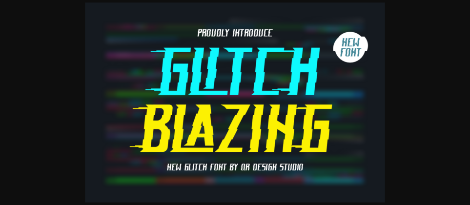 Glitch Blazing Font Poster 3