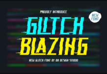 Glitch Blazing Font Poster 1