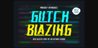 Glitch Blazing Font Poster 1