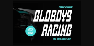 Globoys Racing Font Poster 1