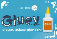 Gluey Font Poster 1
