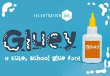 Gluey Font Gluey Font Poster 1