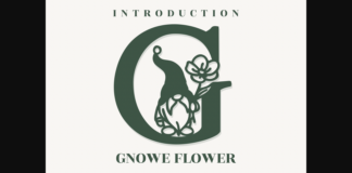 Gnome Flower Font Poster 1