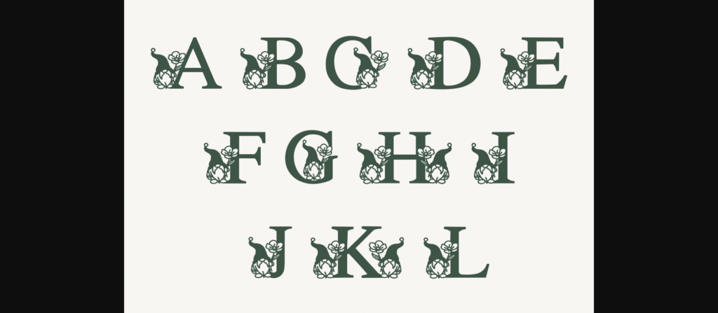 Gnome Flower Font Poster 4