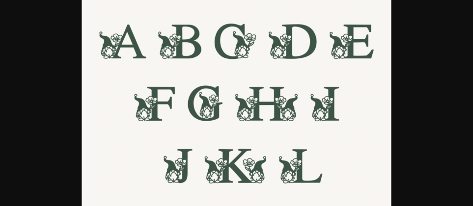 Gnome Flower Font Poster 4
