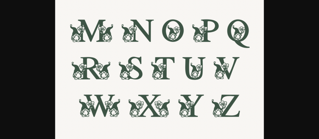 Gnome Flower Font Poster 5