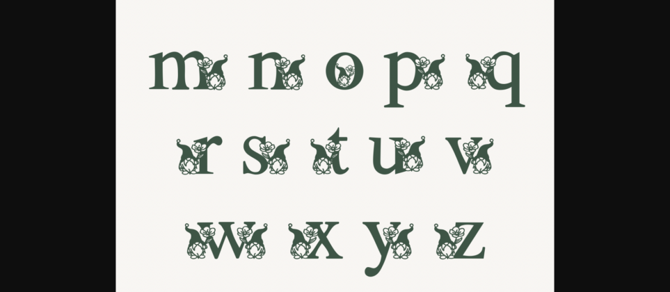 Gnome Flower Font Poster 7