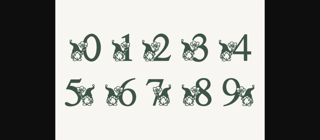Gnome Flower Font Poster 8
