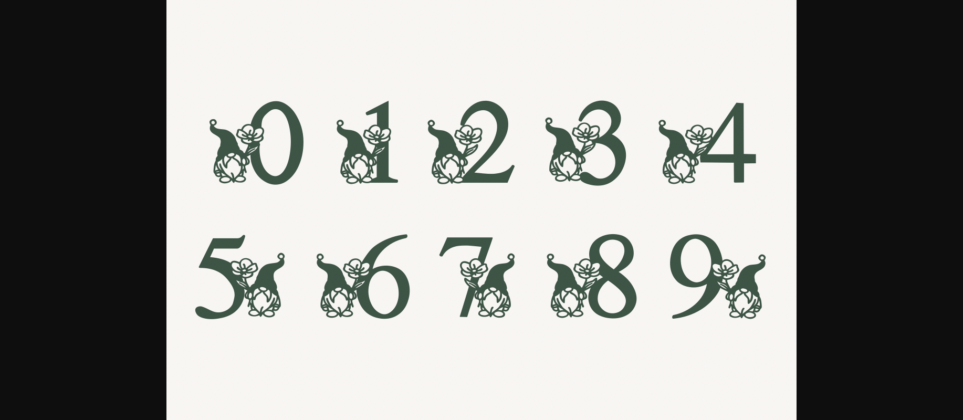 Gnome Flower Font Poster 8