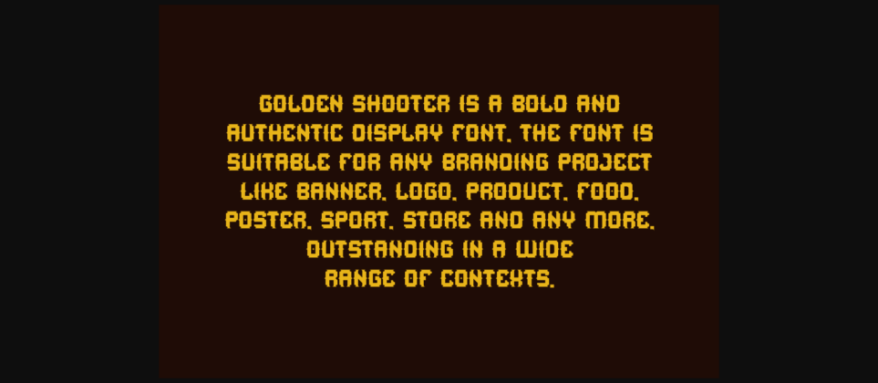 Golden Shooter Font Poster 7