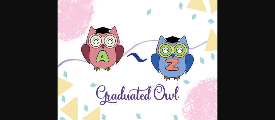 Graduated Owl Font Poster 3